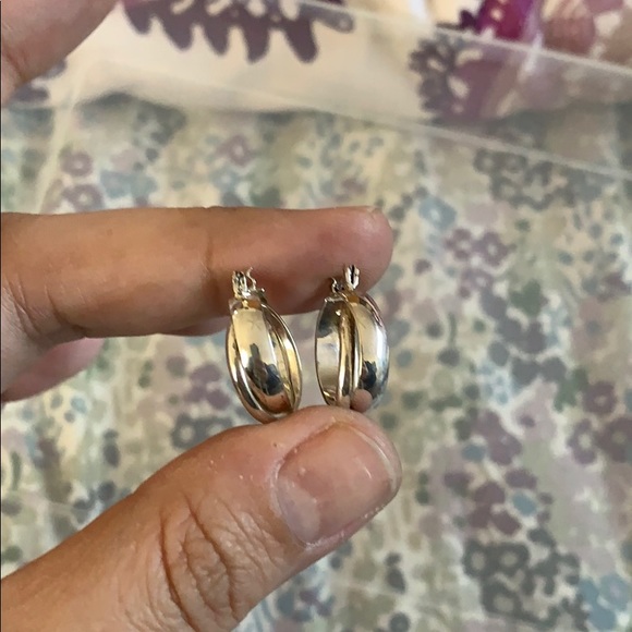 Sterling silver loopy hoops - Picture 3 of 4
